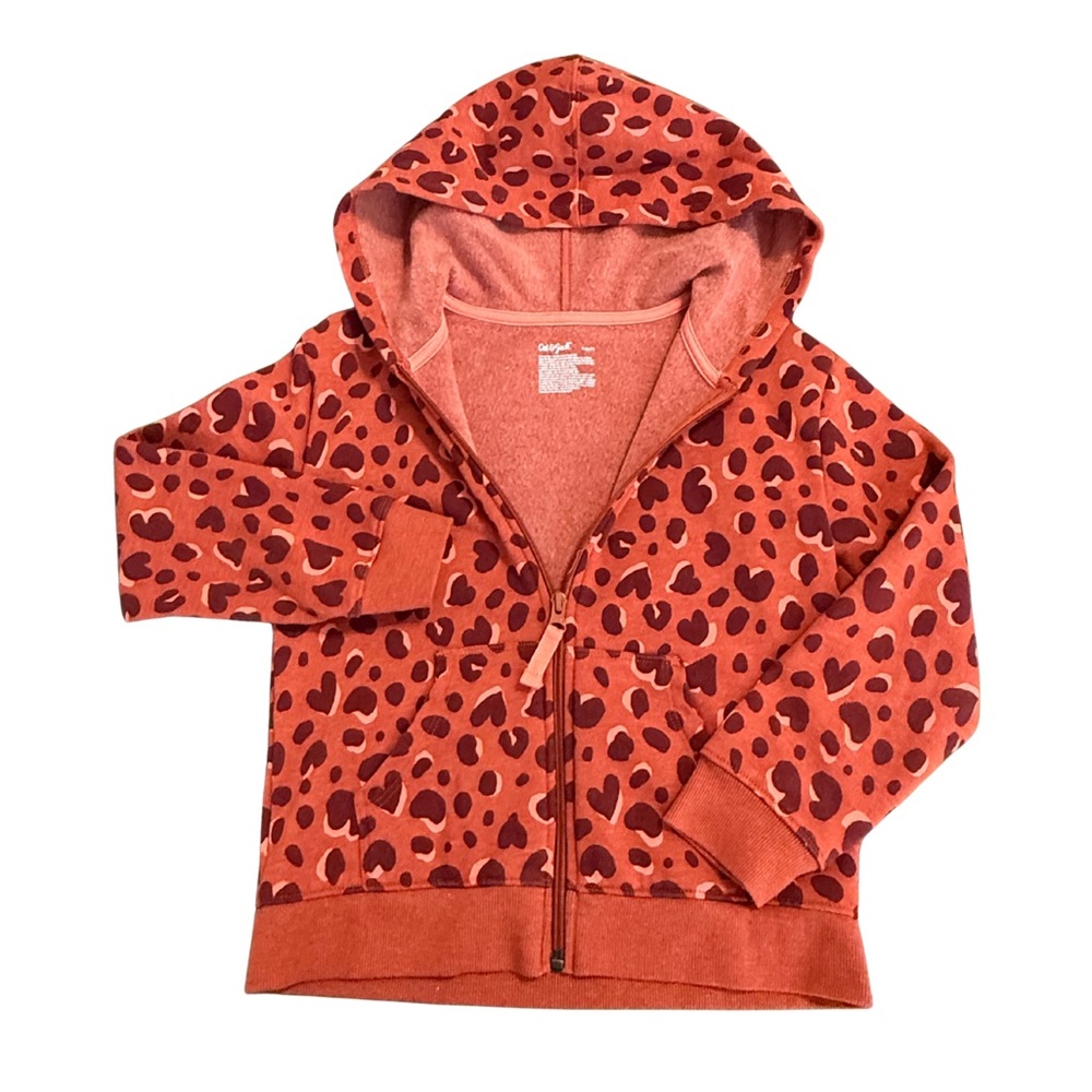 Cat & Jack Orange Heart Print Hoodie
